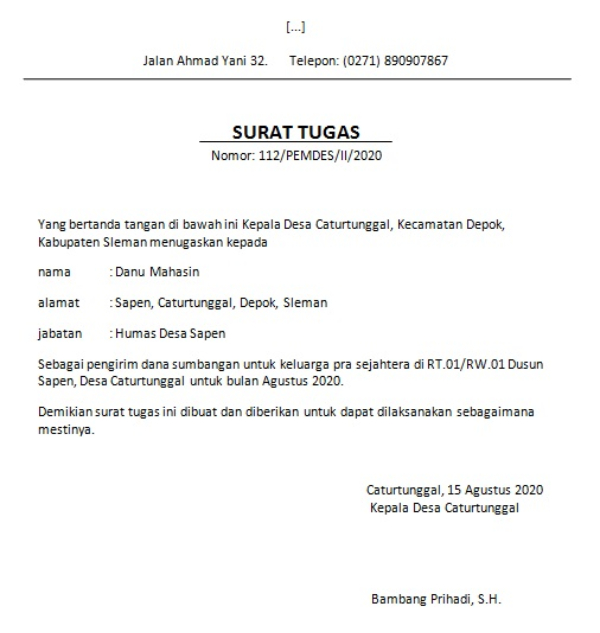 Contoh Soal Surat Pribadi dan Surat Dinas – Bahasa Indonesia SMP