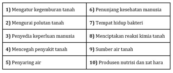 Contoh Soal Tanah dan Keberlangsungan Kehidupan – IPA SMP