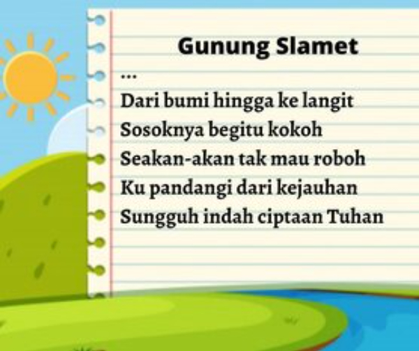 Contoh Soal Puisi Sederhana Bahasa Indonesia Sd